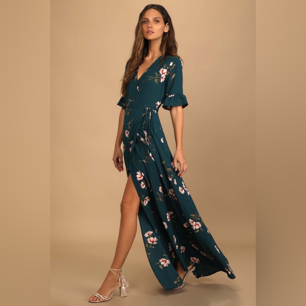 Lulus wrap maxi dress